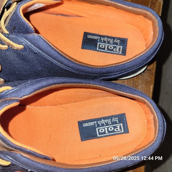 Polo Ralph Lauren Mens Size 15D Brown Faxon Low Canvas Sneakers Casual Shoes - Picture 7 of 7